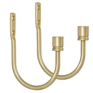 Gold Curtain Holdbacks, Tiebacks, Wall Mounted Curtain/Drape Hooks 2 Pack